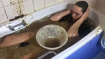 Gothic Babe Gets Covered In Food And Slime In Steamy Video